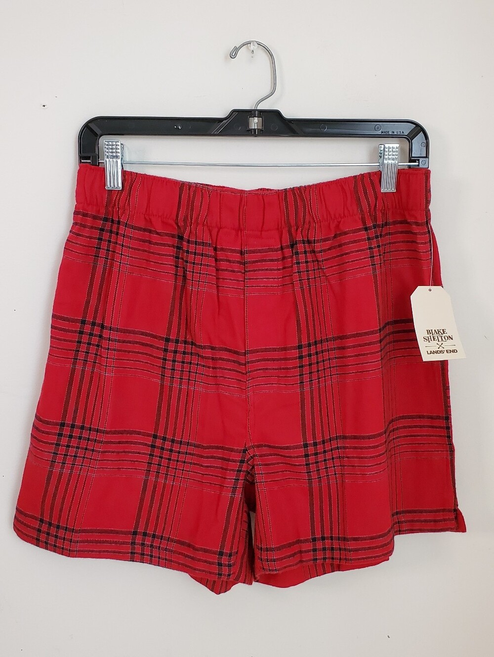 NWT Blake Shelton X Lands End Buffalo Plaid Flannel Boxer Shorts